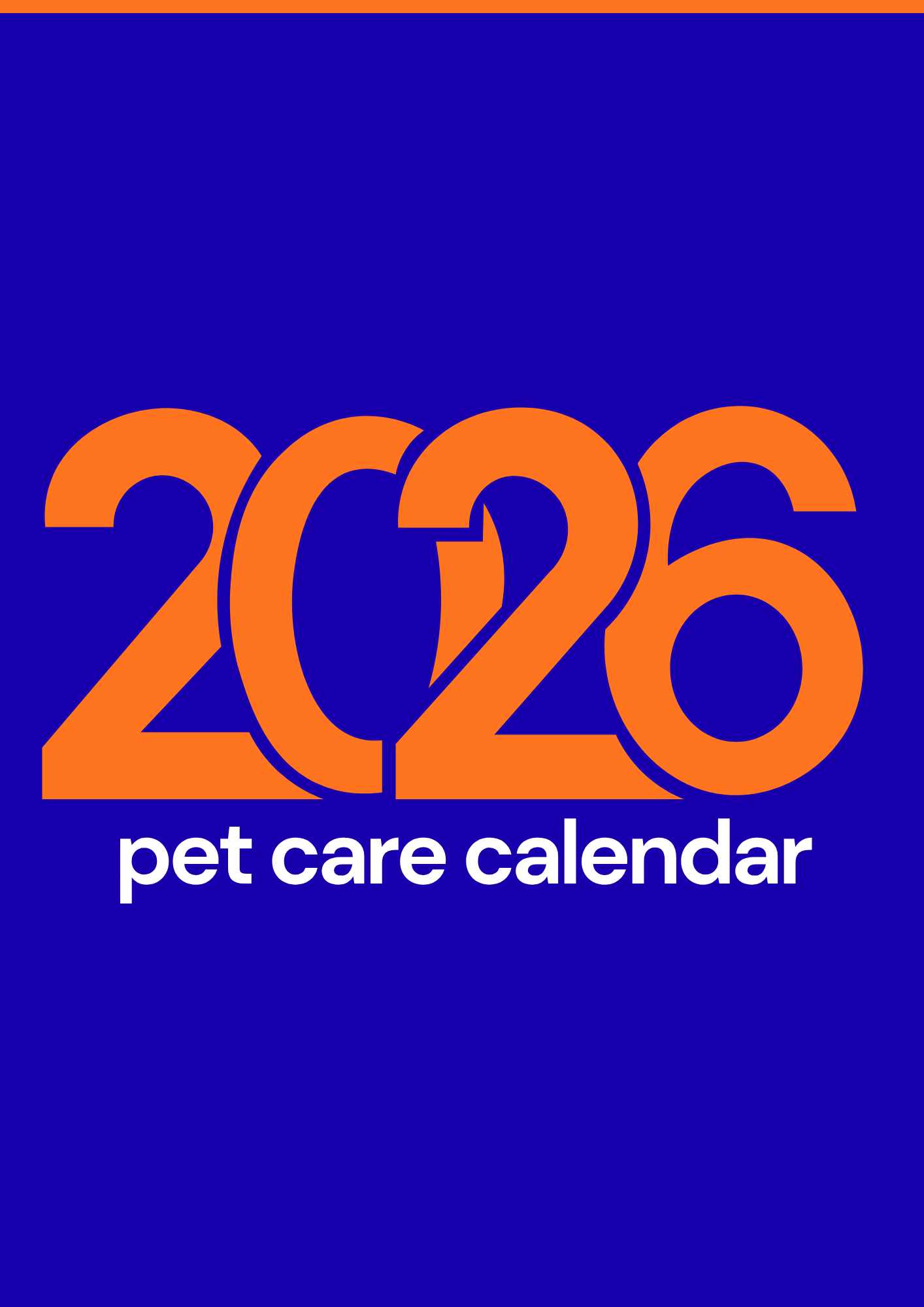 Pet Care Calendar 2026 PDF