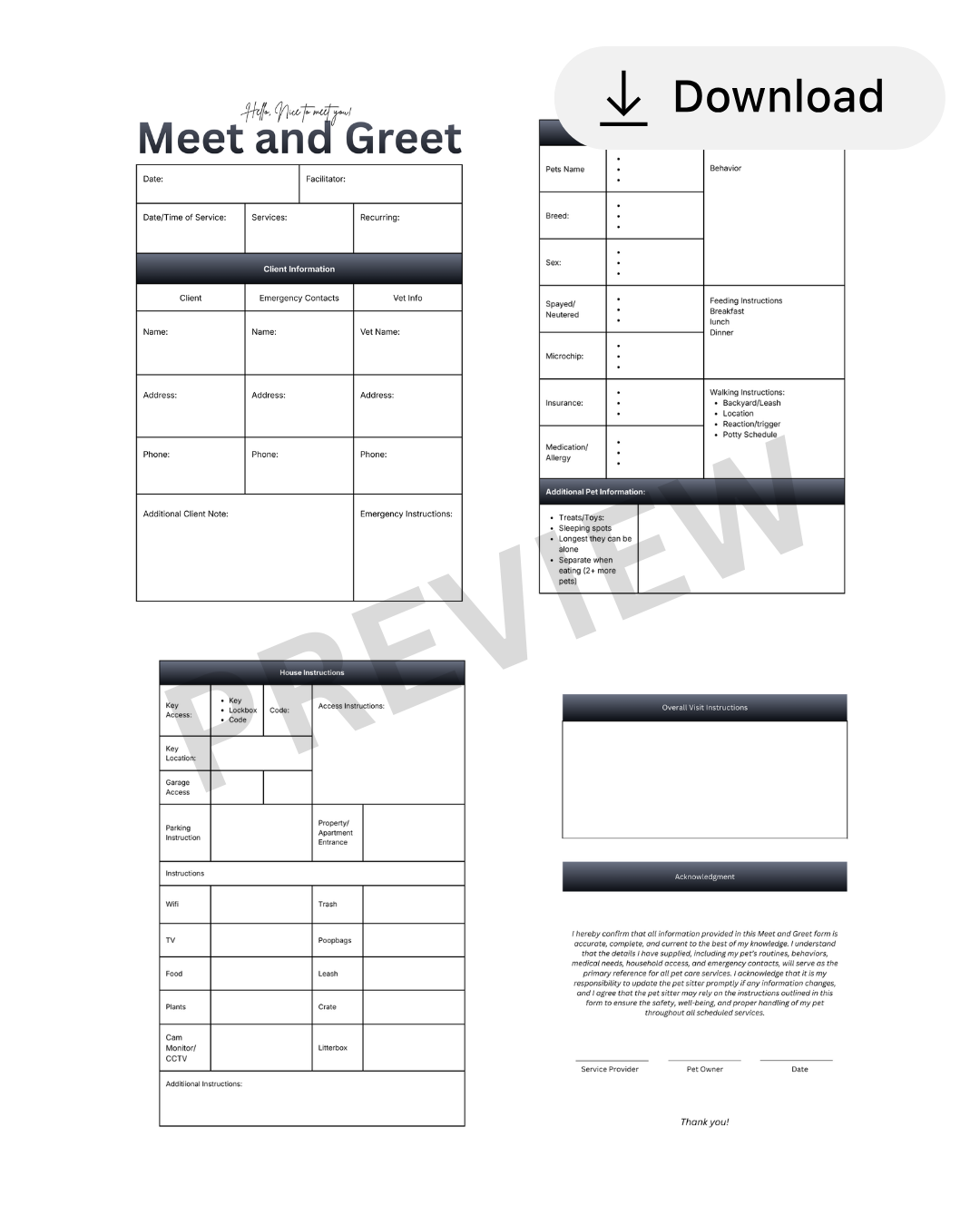 Meet and Greet Form