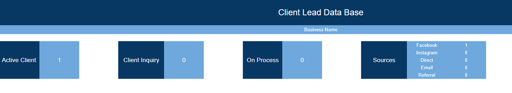 Client Lead Spreadsheet Tracker